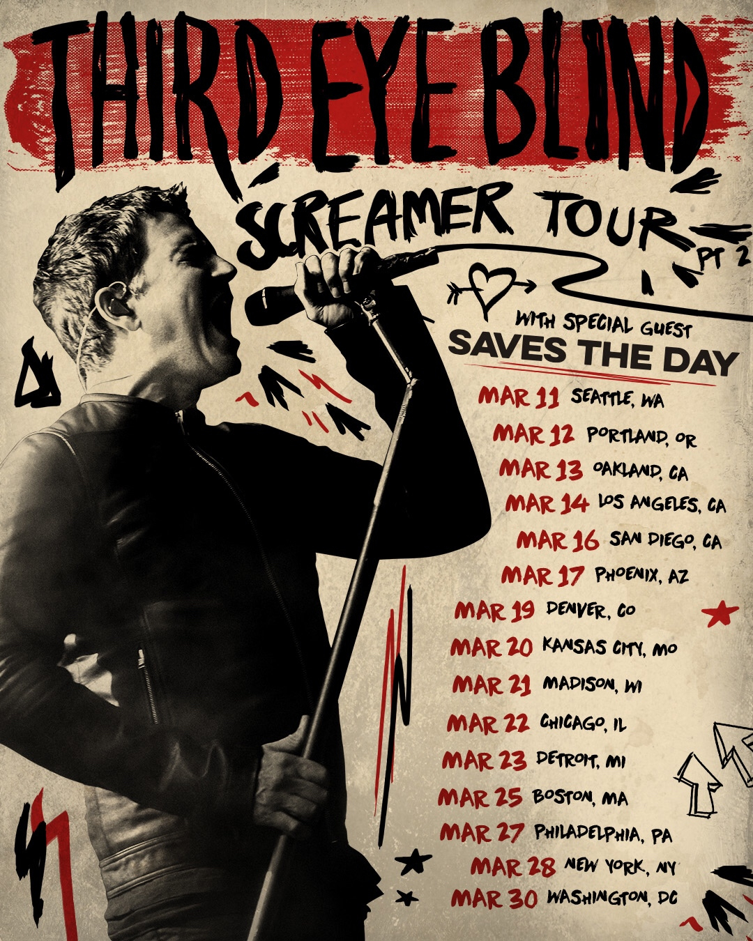 Third Eye Blind 2026 concert poster